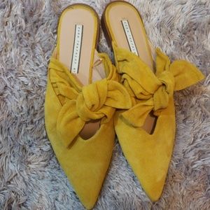 Zara Suede Slides - NWOT